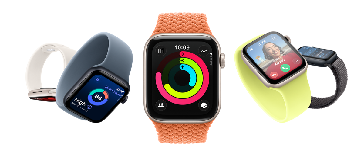 Смарт-часы Apple Watch SE 3 44mm золотистый с бежевым ремешком